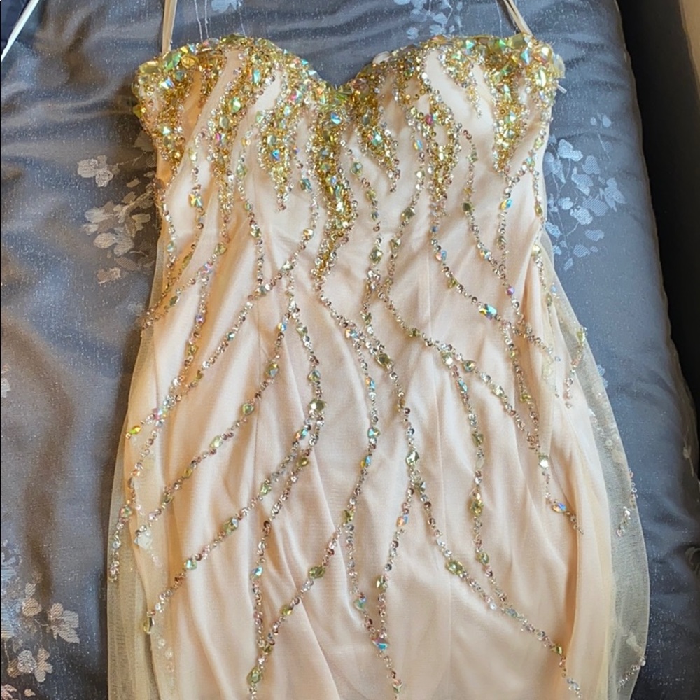 Strapless  Short cocktail dress